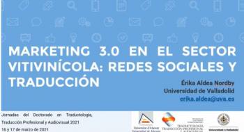 Marketing 3.0 en el sector vitivinícola: redes sociales y traducción